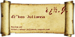 Ékes Julianna névjegykártya